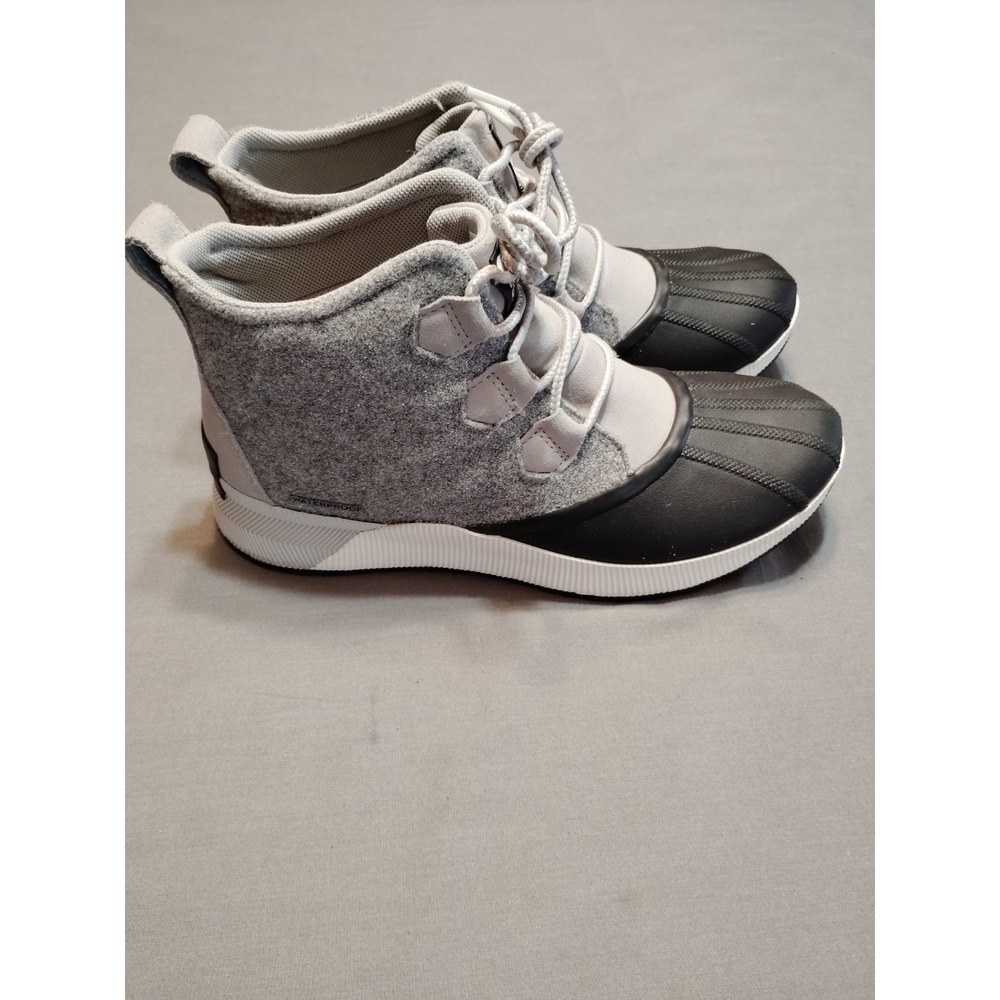 Sorel OUT N ABOUT III Women 12 Waterproof Duck Boot GLITTER Gray Felt NL5056-083 - Picture 4 of 10